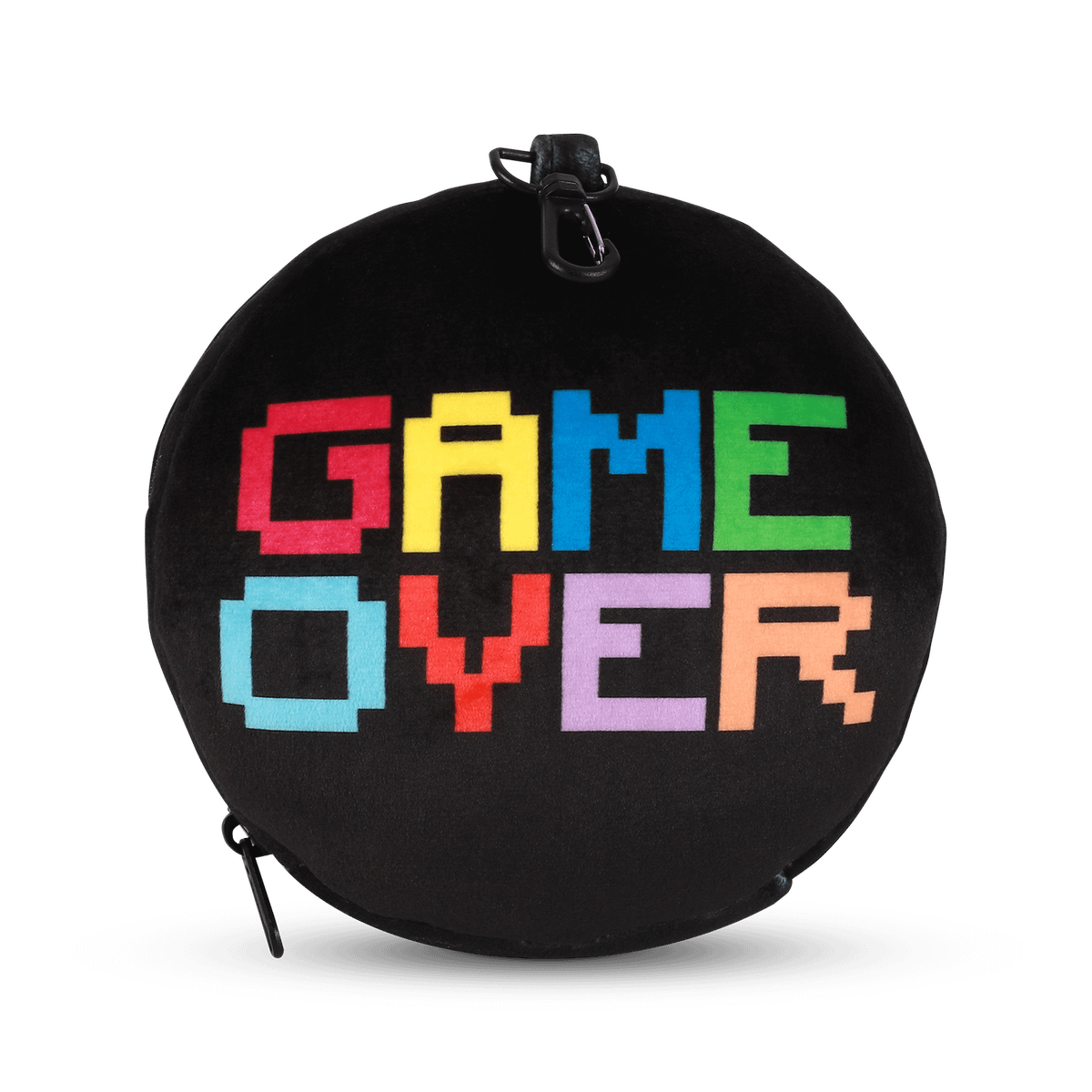 Kussen LET'S PLAY met Slaapmasker Zwart
