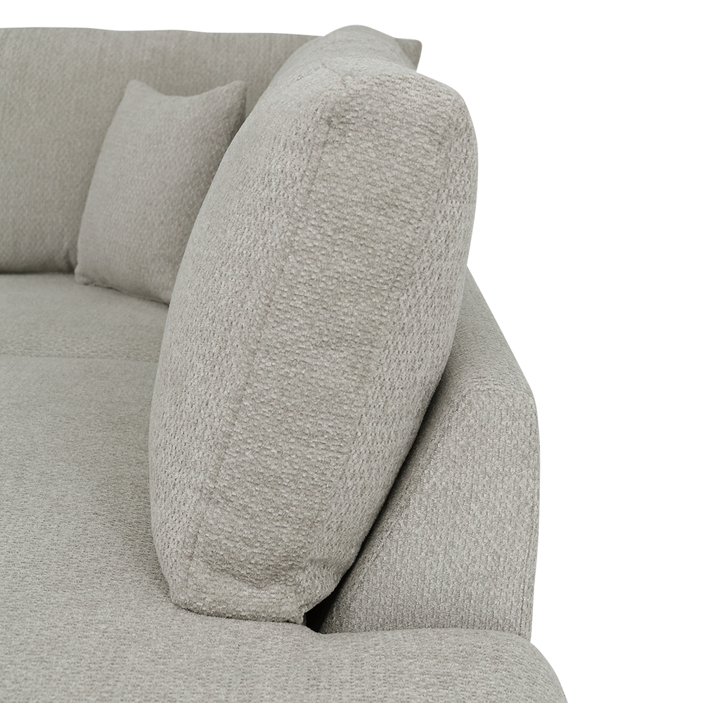 Hoeksalon CELINE Longchair Rechts Grijs