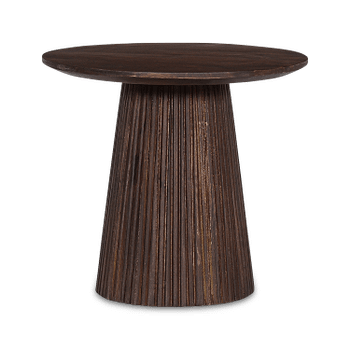 Bijzettafel DOMINGO Mango Donkerbruin Ø50  Bijzettafel DOMINGO Mango Donkerbruin Ø50