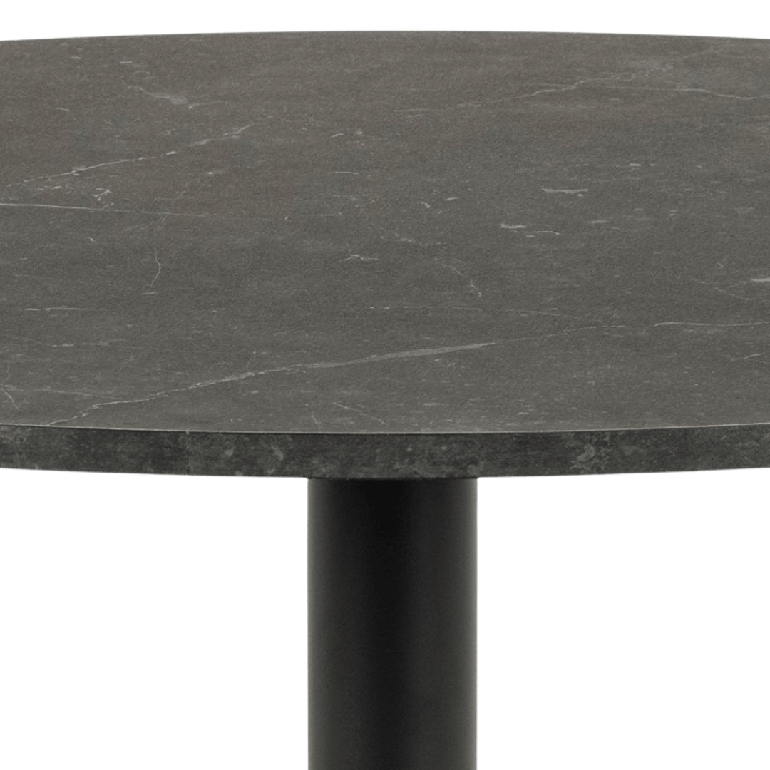 Eettafel LUTOR Marble Black Ø110