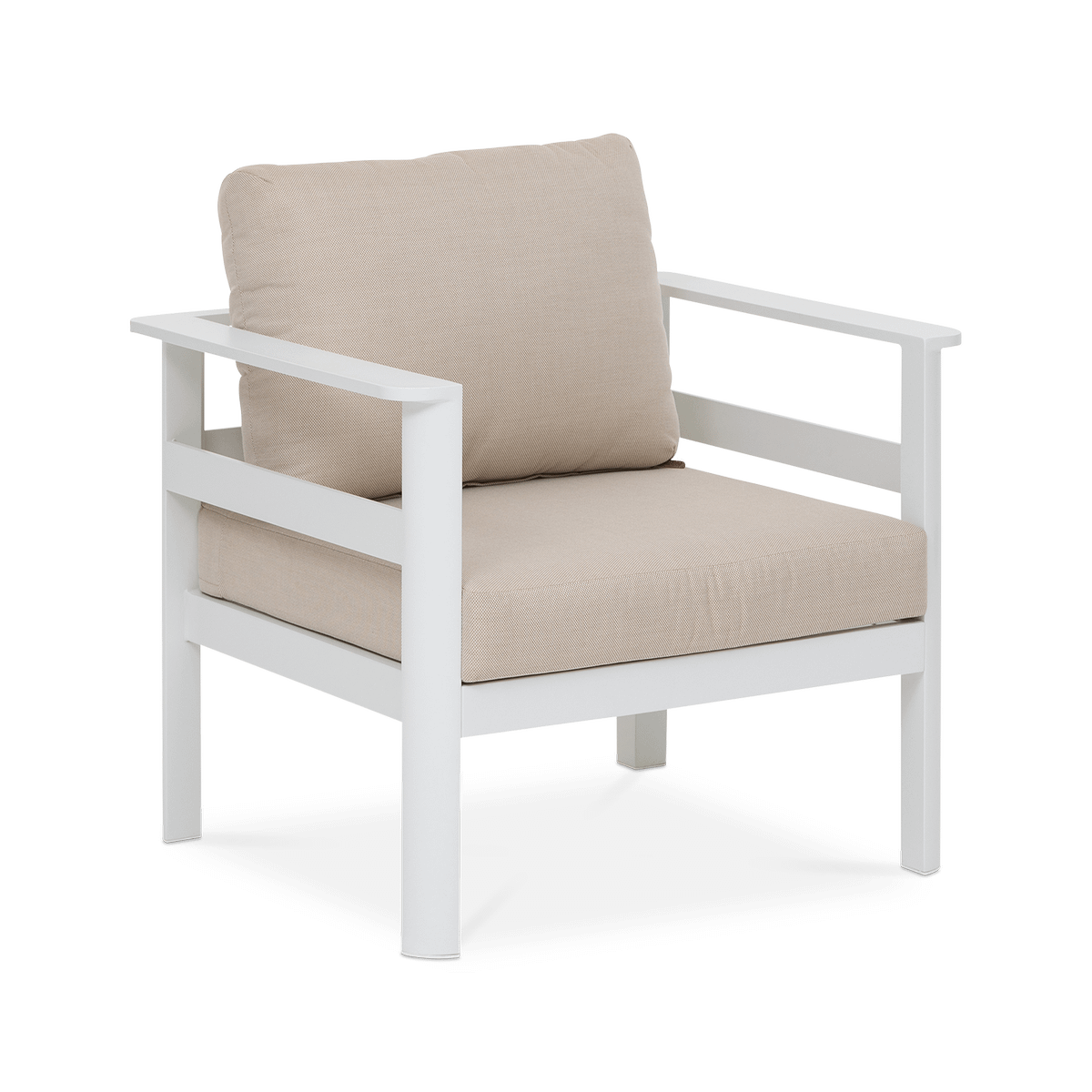 Fauteuil VITERBO Wit/Beige 