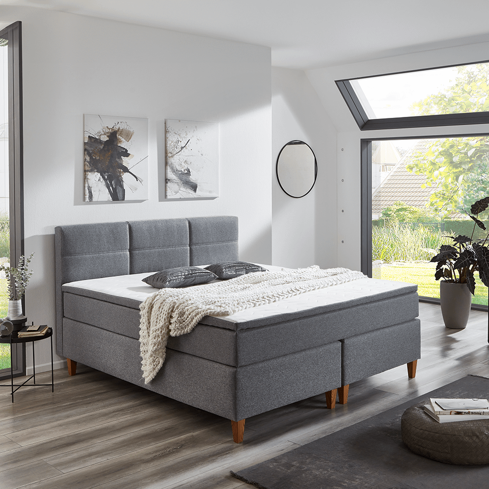 Boxspring KEULEN 180x200 Grijs