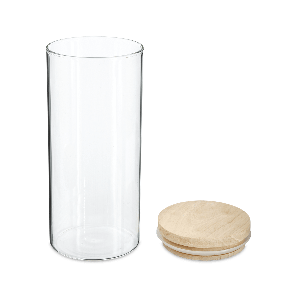Voorraadpot BJORN Glas Hout 1.3l