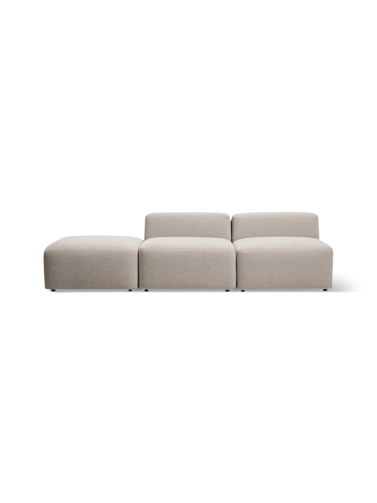 3-zit zonder arm Blok Beige Chenille B270