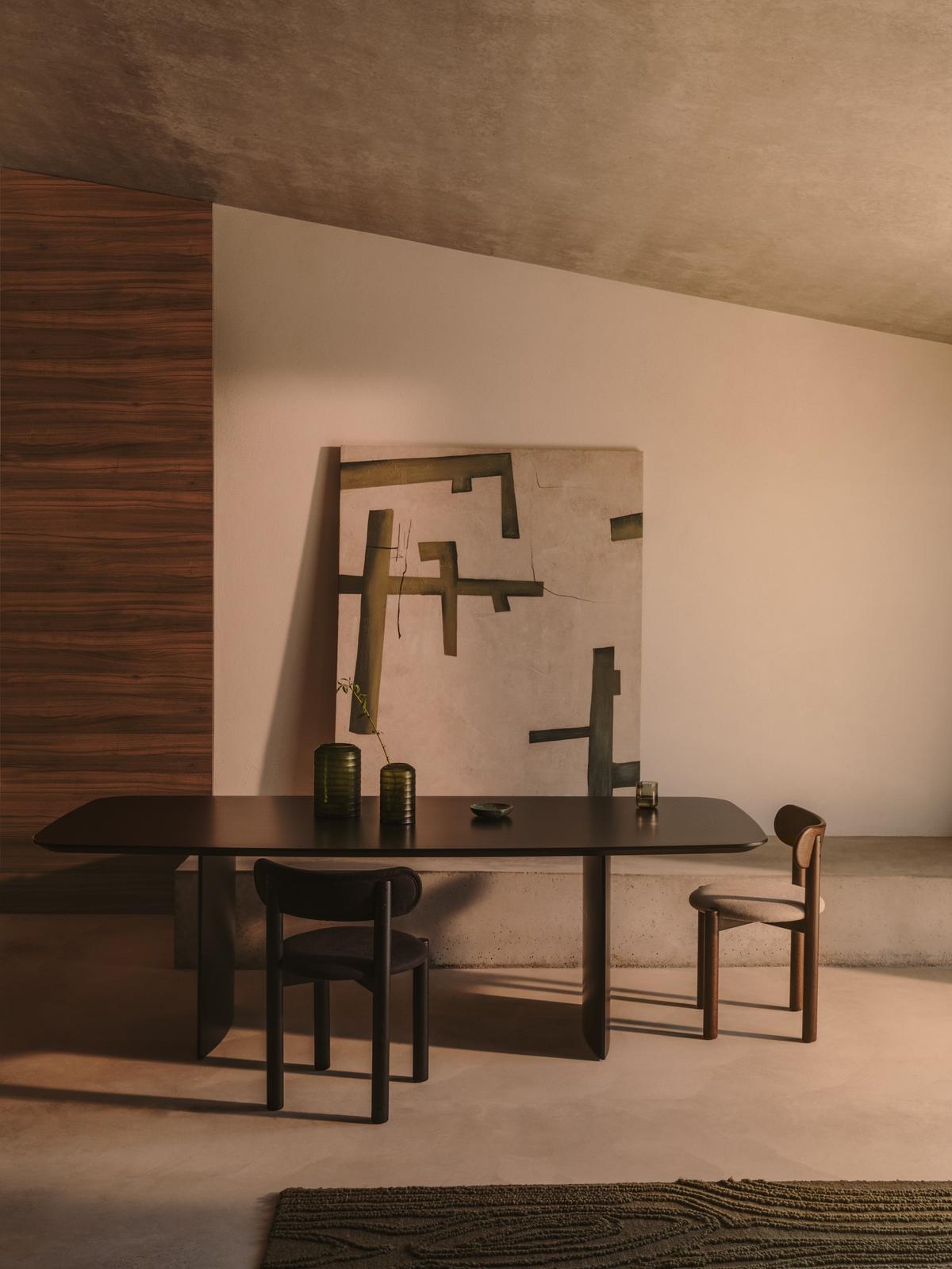 Fida abstract doek in groen 180 x 140 cm