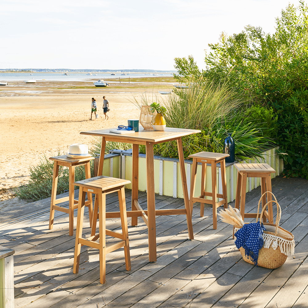 Bartafel PRIMITIVO 80x80 Acacia  Bartafel PRIMITIVO 80x80 Acacia