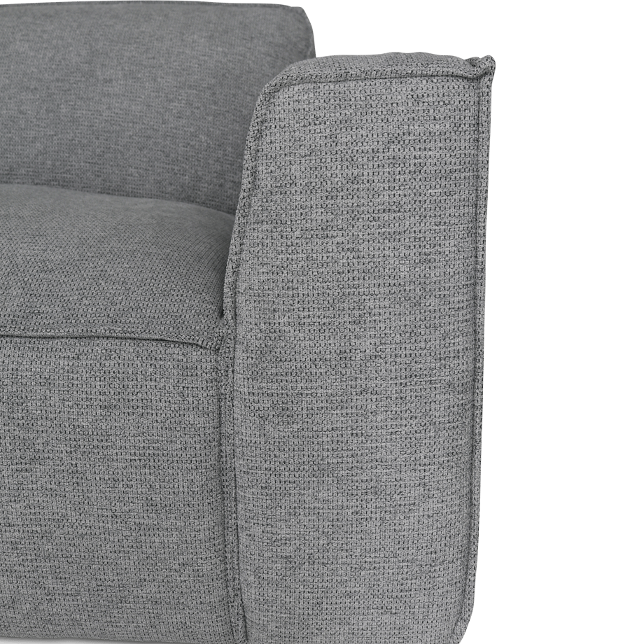 Hoeksalon CASTOR Lonchair Rechts Grijs