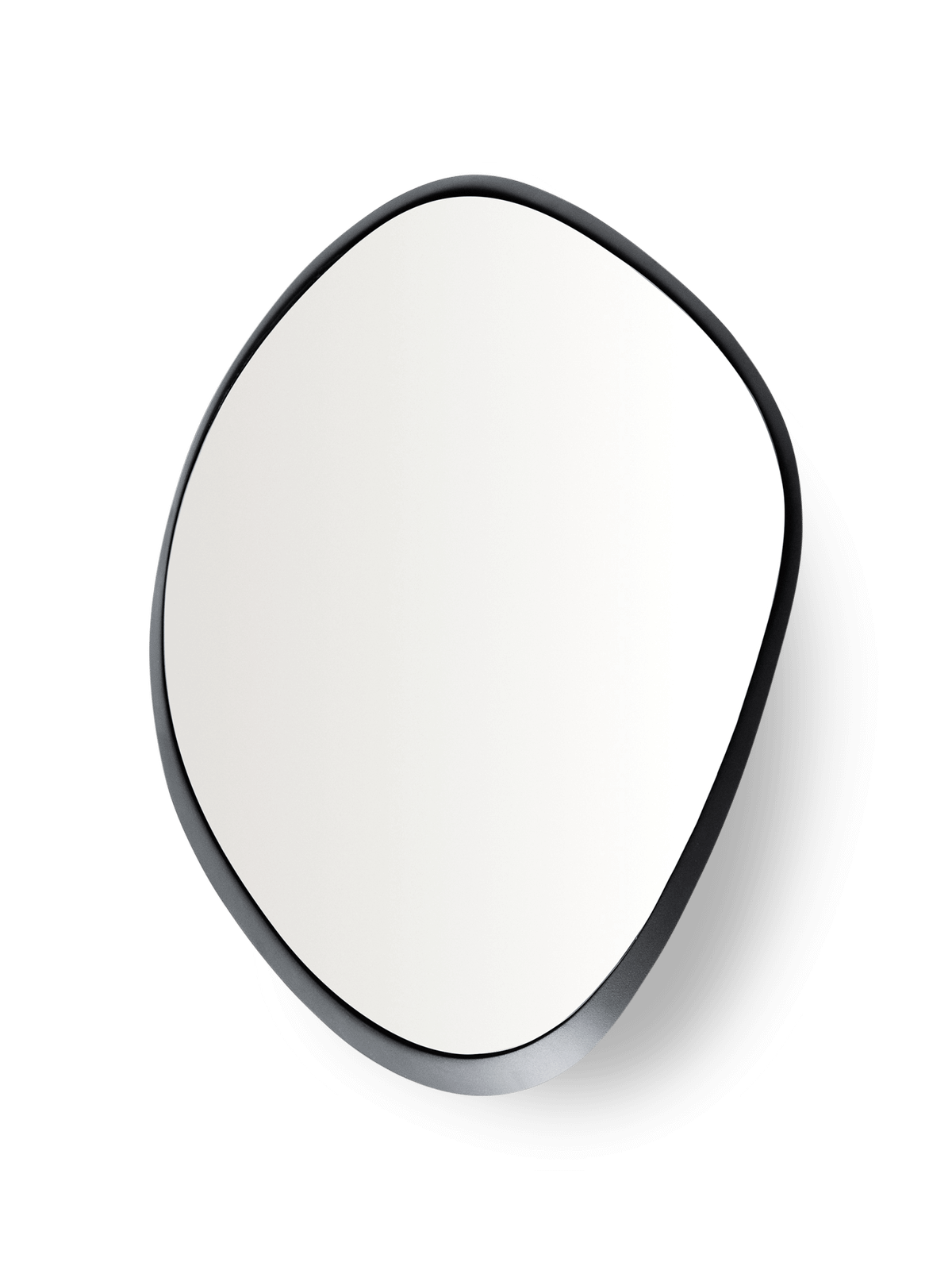 Tebel spiegel van zwart metaal 67,5 x 74,5 cm