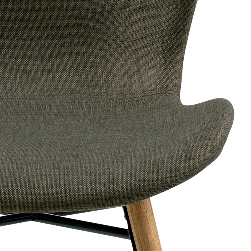 Stoel PLATS Rio fabric khaki 70 Stoel PLATS Rio fabric khaki 70