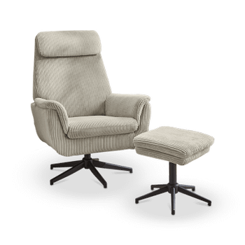 Relaxfauteuil JOANNA met poef Relaxfauteuil JOANNA met poef
