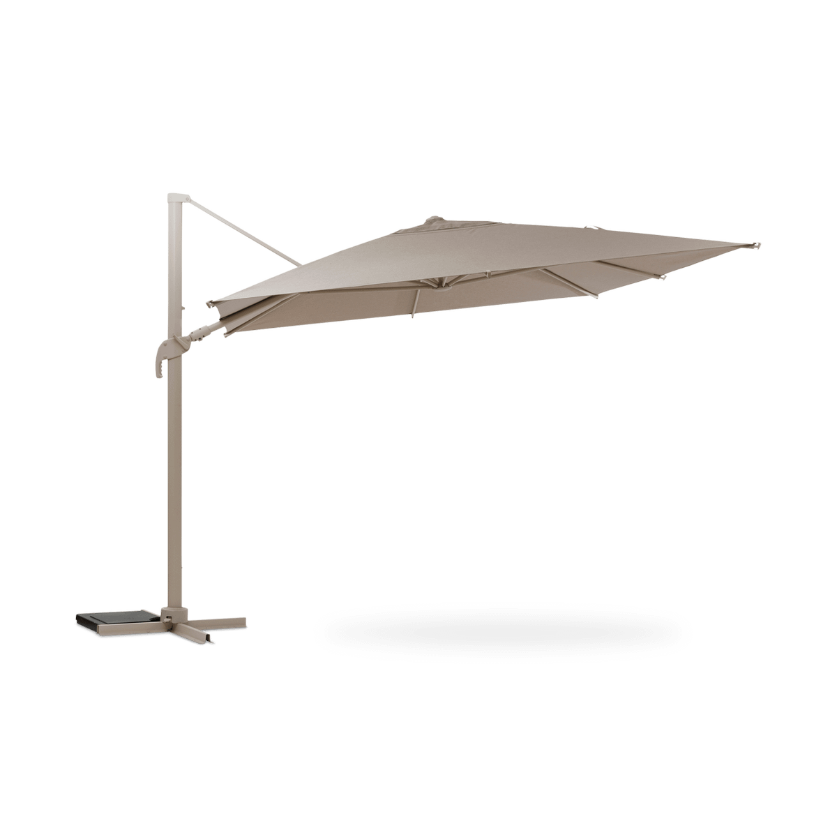 Zweefparasol AREZZO Vierkant Kantelbaar Taupe