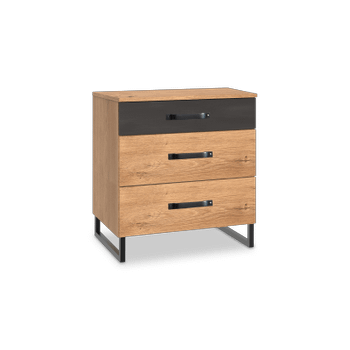 Nachttafel KICK F99-Plankeneiche/Raw Steel B58 Nachttafel KICK F99-Plankeneiche/Raw Steel B58