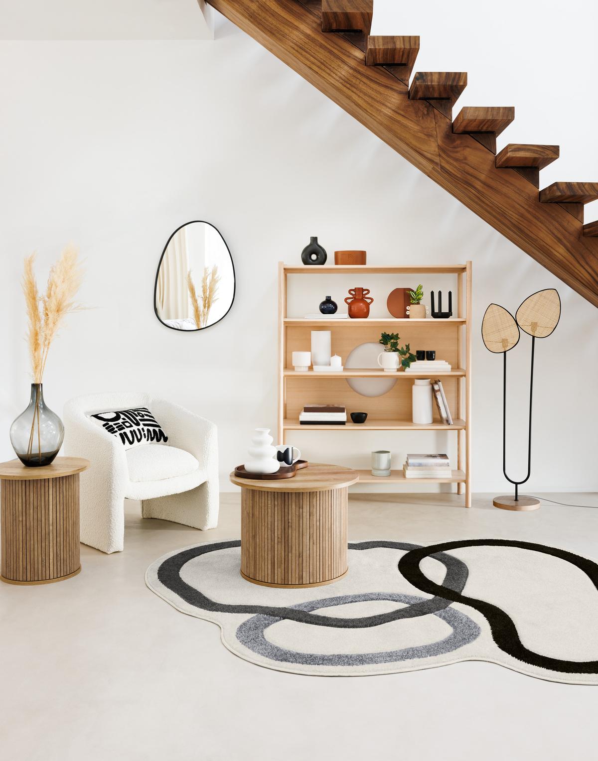 Salontafel Ø70 COLVAS Hout Naturel