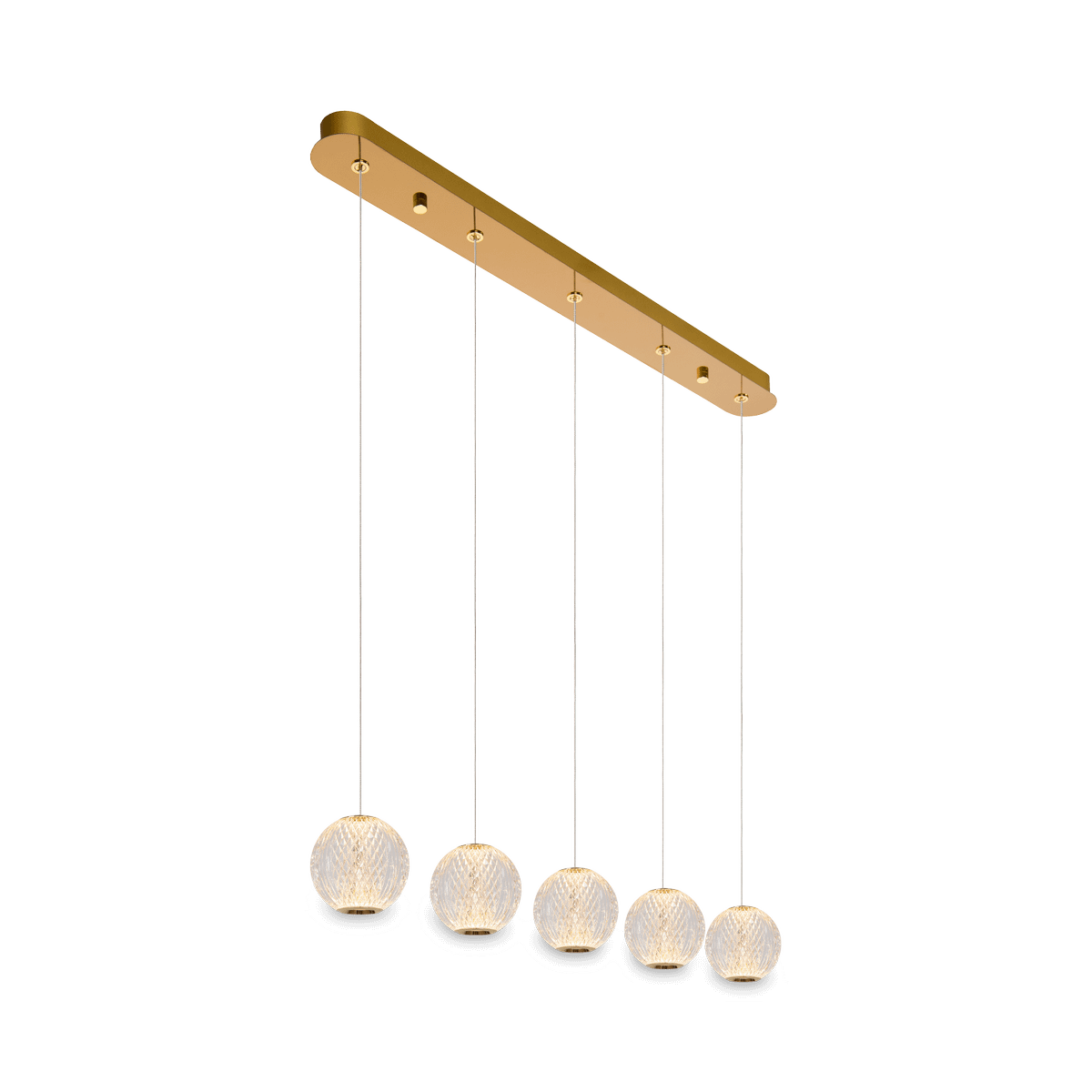 Hanglamp CINTRA Lang 5Del. Transparant