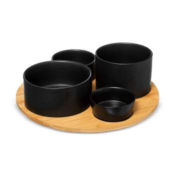 Aperoset BLACKWOOD Rond 5-delig Aperoset BLACKWOOD Rond 5-delig