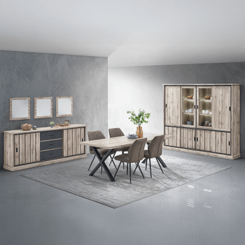 Glaskast VIENNA B238 Canyon Oak Glaskast VIENNA B238 Canyon Oak