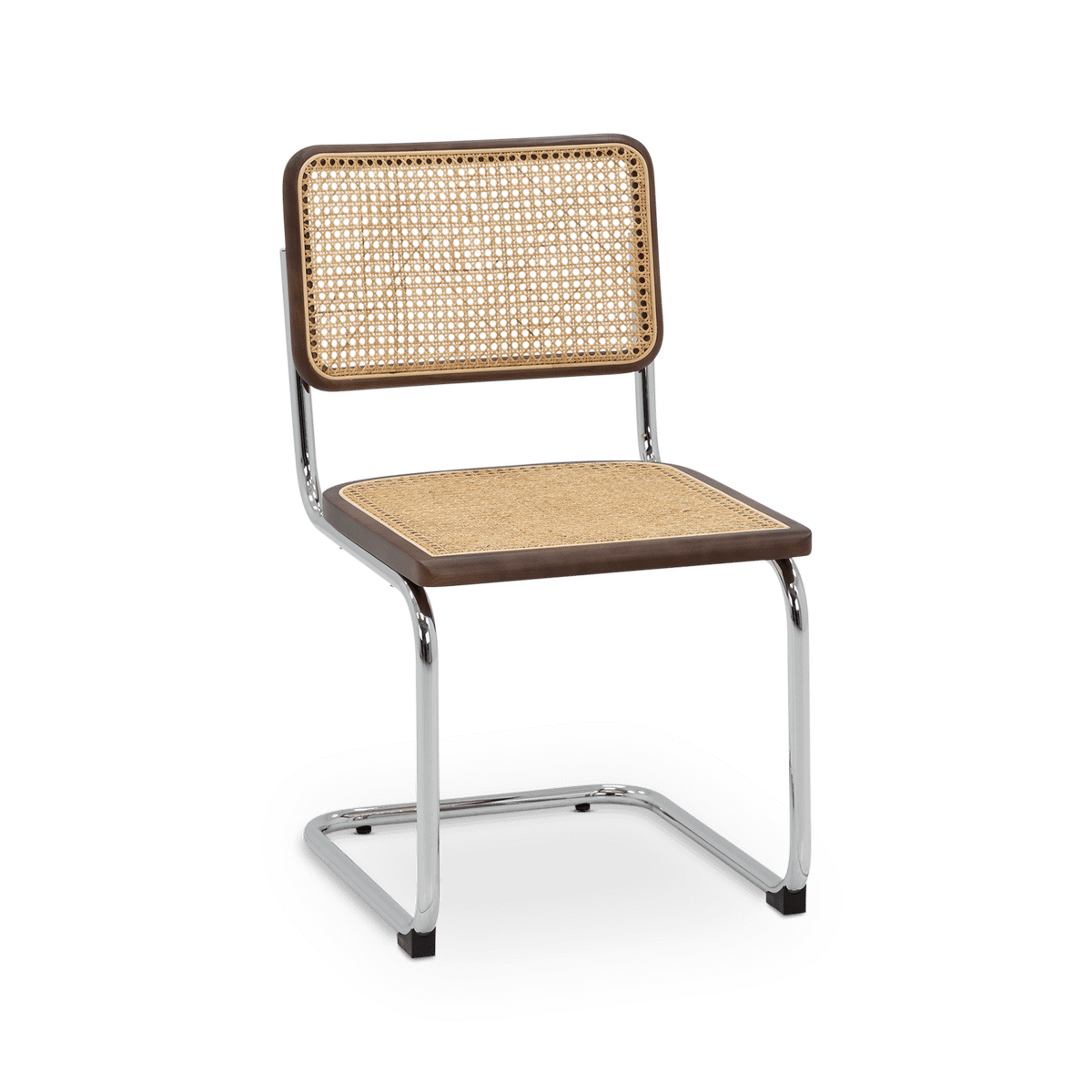 Sledestoel GUSTAV Beech Wood Canaletto / Chrome frame