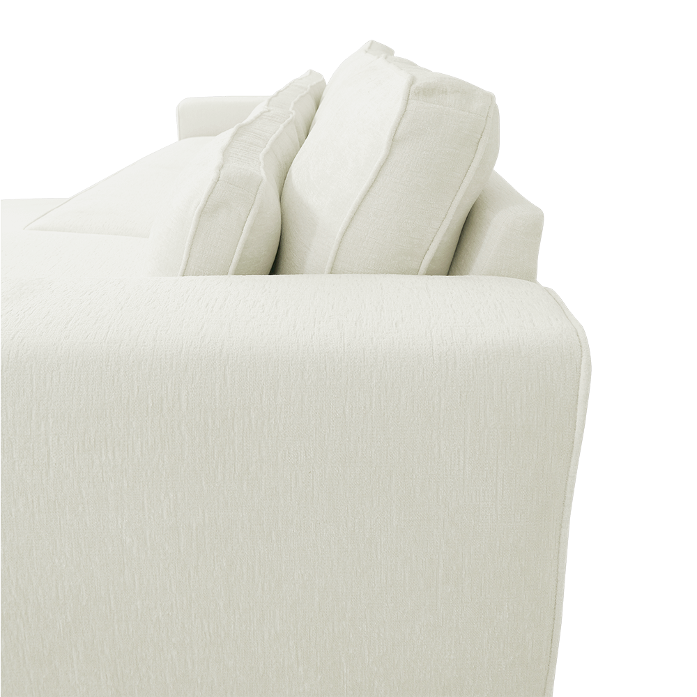 Hoeksalon PLUSS Longchair Rechts Wit