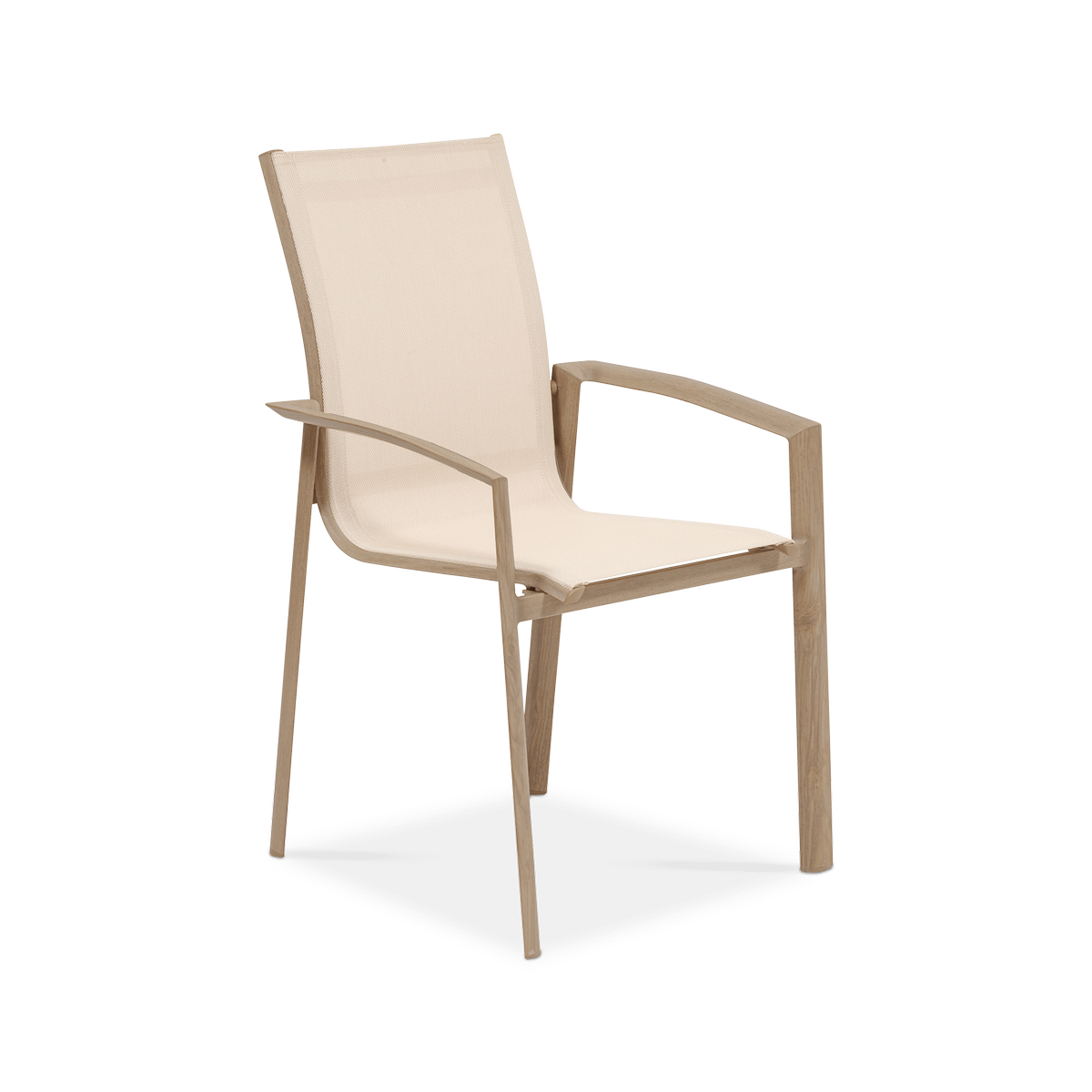 Armstoel Stapelbaar MELFI Honey/Linen