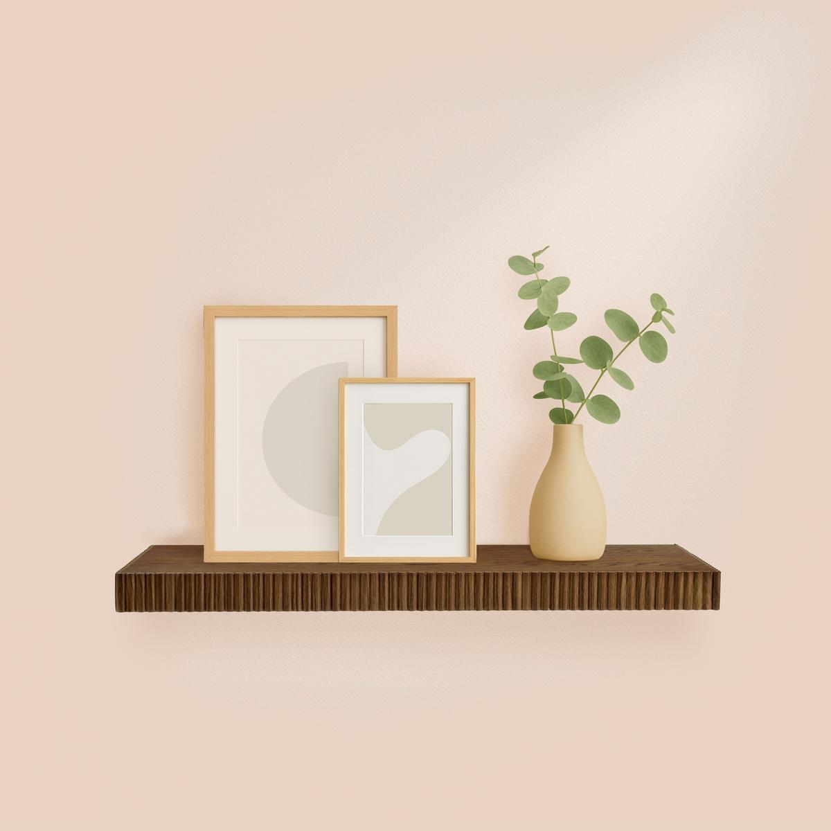 Wandplank ONNIA Ribbel Bruin 60