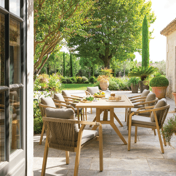 Armstoel PORTOFINO Acacia/Taupe Armstoel PORTOFINO Acacia/Taupe