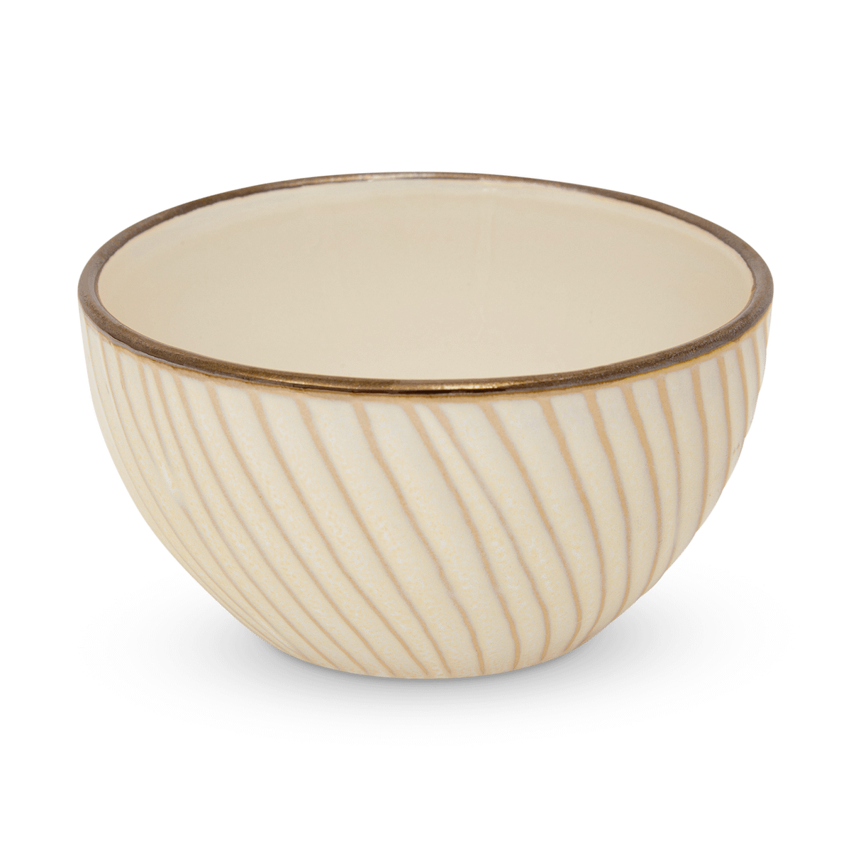 Kom HELLA 65cl Keramiek Strepen Beige