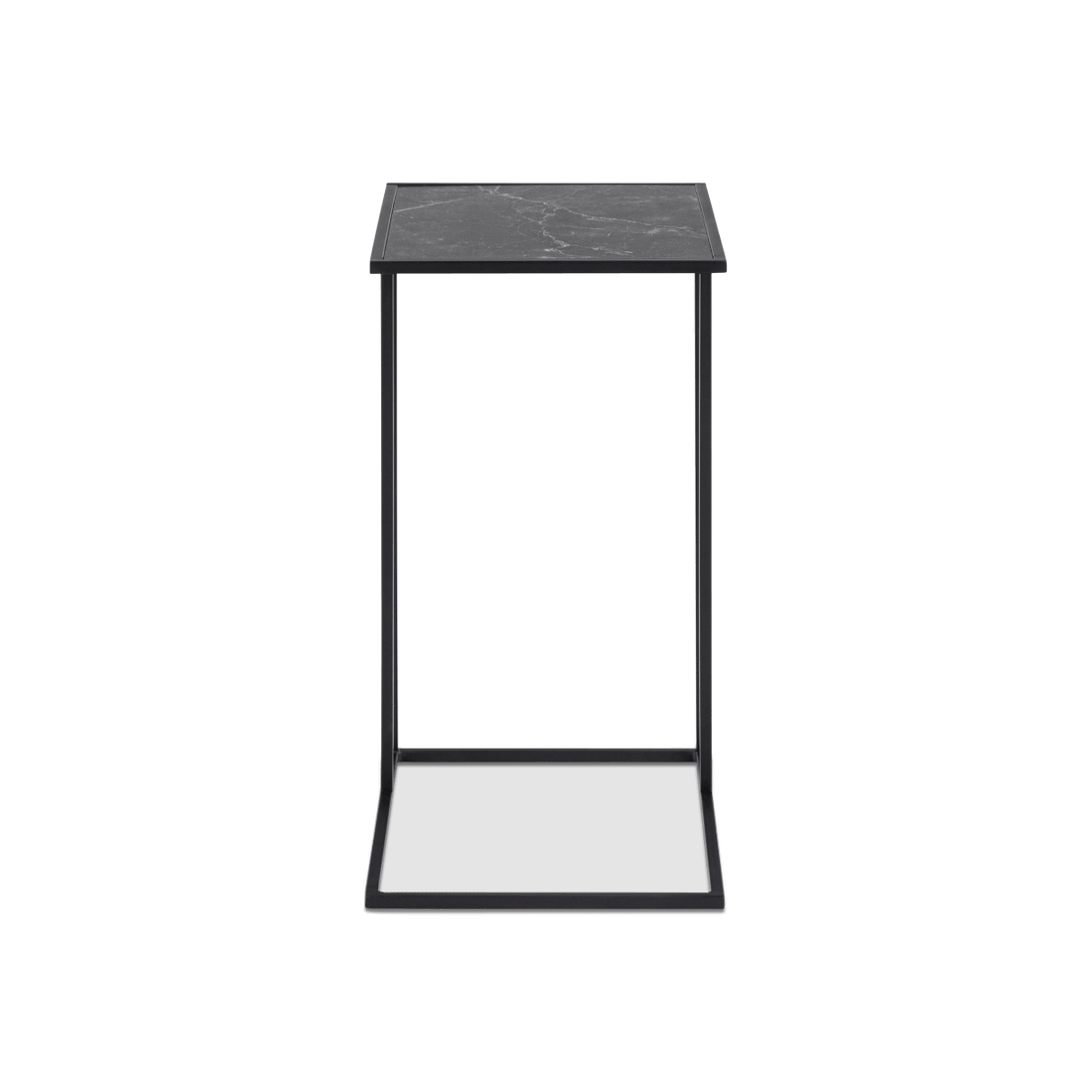 Bijzettafel RADDEL Mel. Marble/Metal Black Bijzettafel RADDEL Mel. Marble/Metal Black