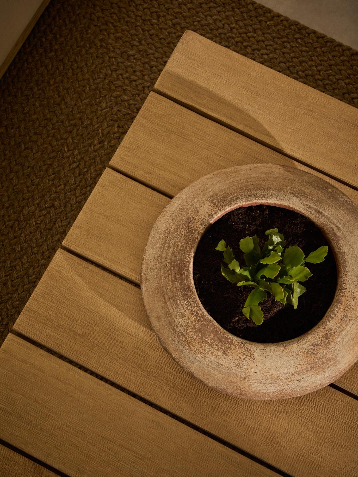 Rivor terracotta bloempot met naturel afwerking ⌀36 cm