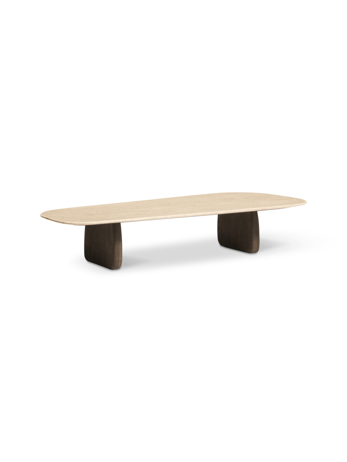 Salontafel Pirita Beige travertin/Dk. eik 147 x 65 cm