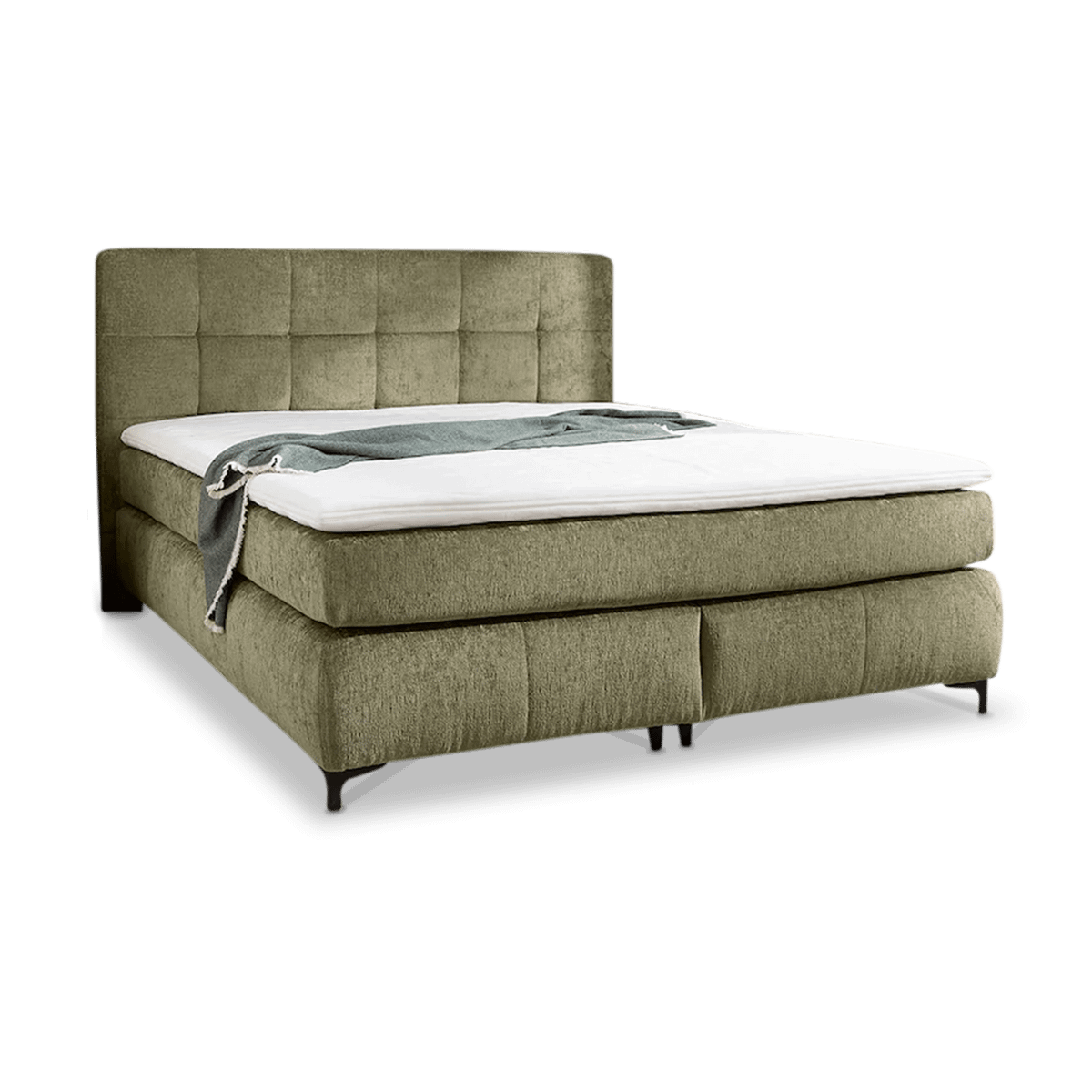 Boxspring ALKMAAR Chenille Groen 180x200