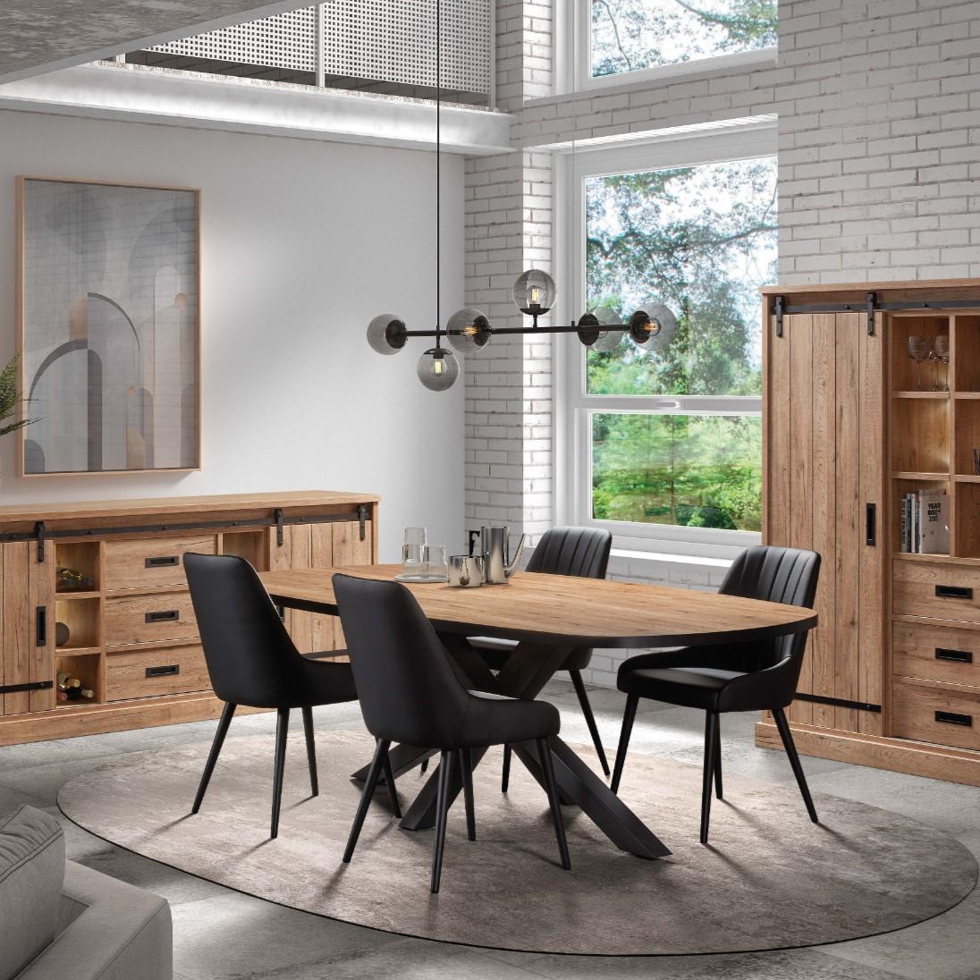 Eettafel ARTEGO Ovaal 230x120 Sterpoot Scarlet Oak