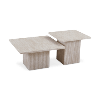 Salontafel AGATHA S/2 Decor Travertin Beige Salontafel AGATHA S/2 Decor Travertin Beige