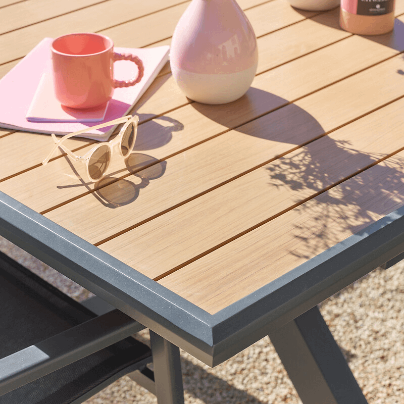 Tuintafel CORTONA Verlengbaar 220/280x113 Grijs/Hout