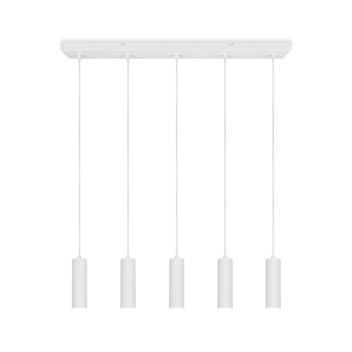 Hanglamp SOKA 5Del. Metaal Wit