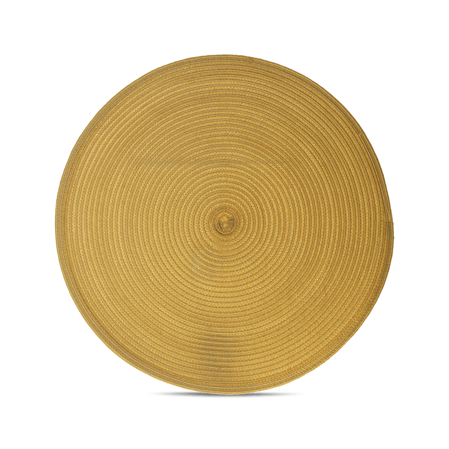 Placemat BRAID Rond Oker Placemat BRAID Rond Oker