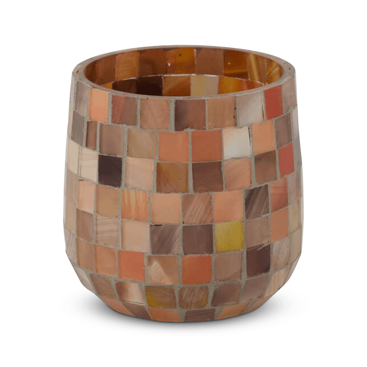 Tl-Houder MOZI Mozaiek Glas Rood/Bruin