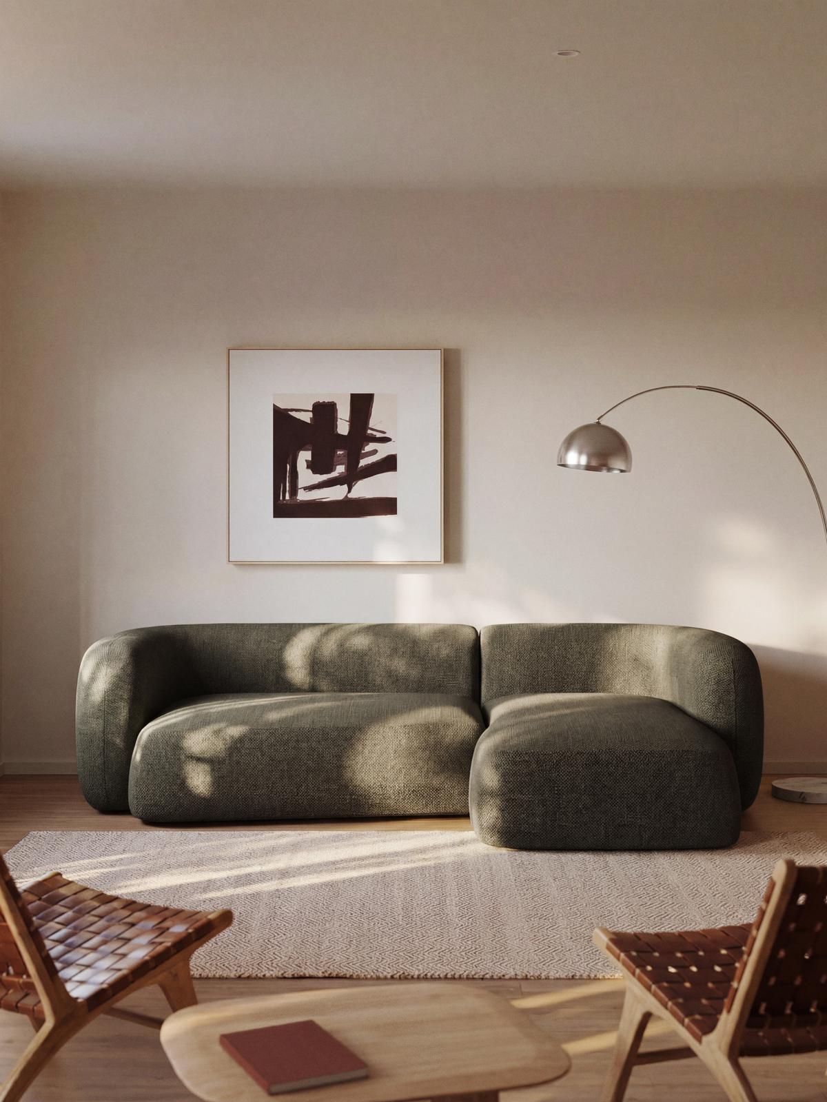 Hoeksalon Martina Longchair Rechts Groen B287