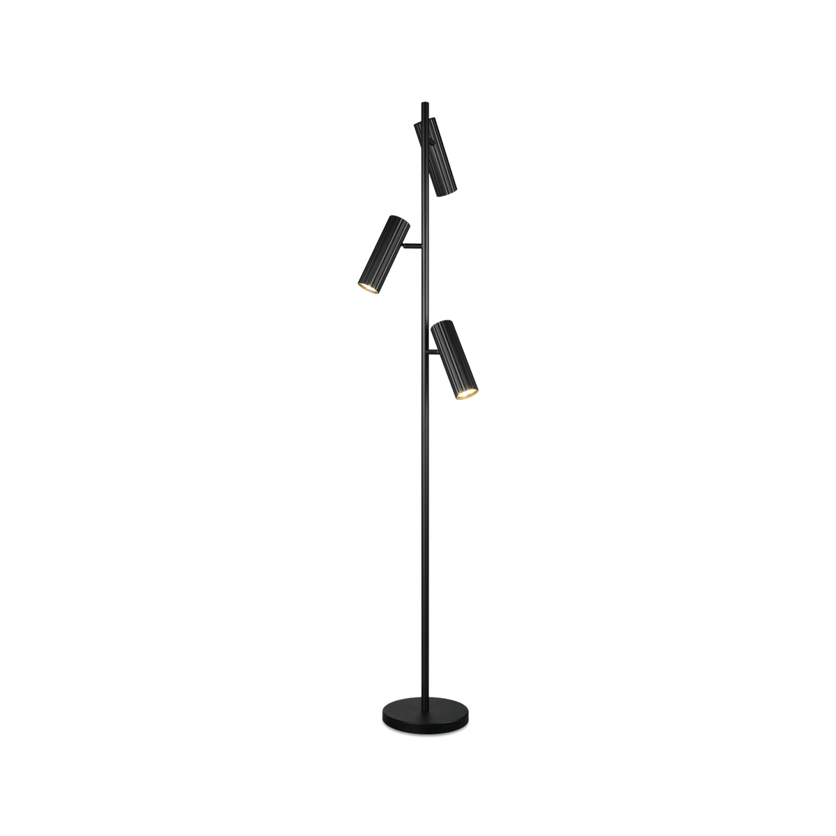 Vloerlamp SOKA 3Del. Metaal Zwart