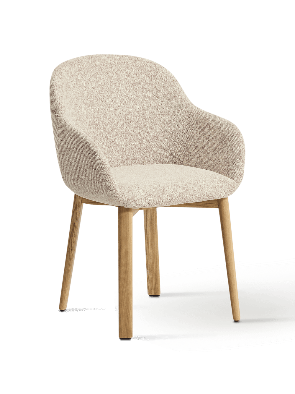 Armstoel Meila Beige/Licht hout