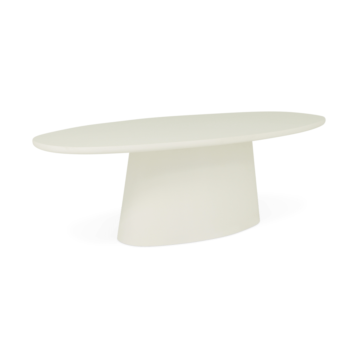 Eettafel KRETA Ovaal 240x115 Microcement Wit