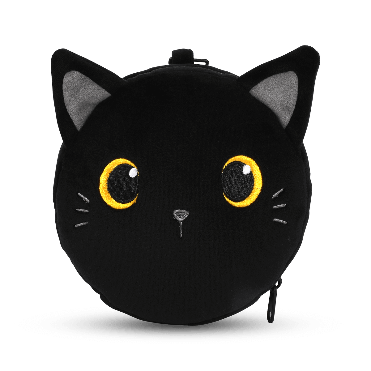 Kussen BLACK CAT met Slaapmasker Zwart