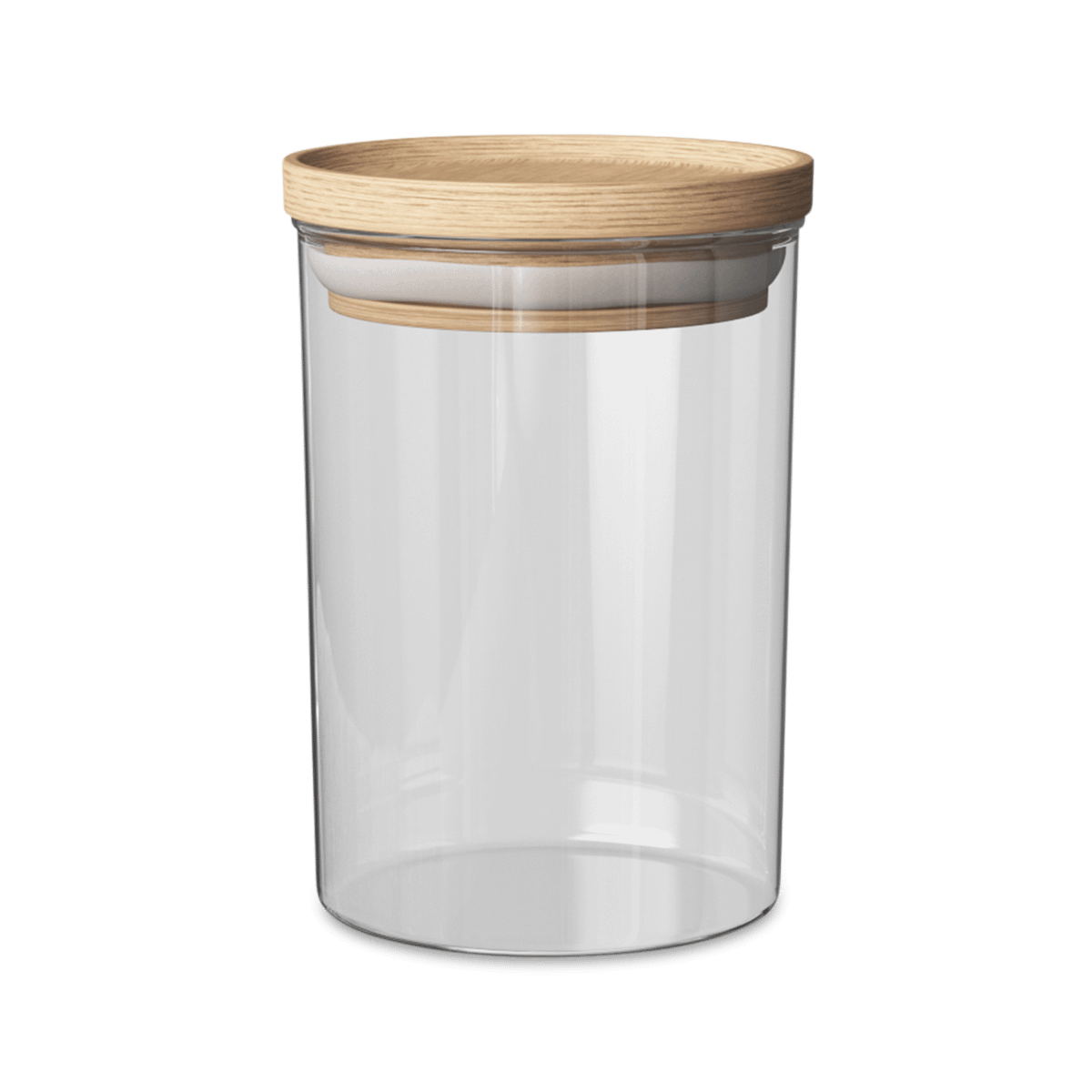 Voorraadpot BJORN Glas Hout 600ml