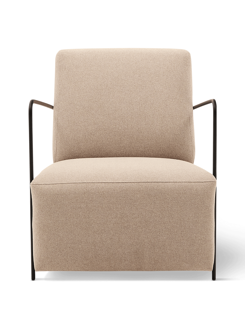 Fauteuil Gamer in beige en metaal met een mat zwarte afwerking