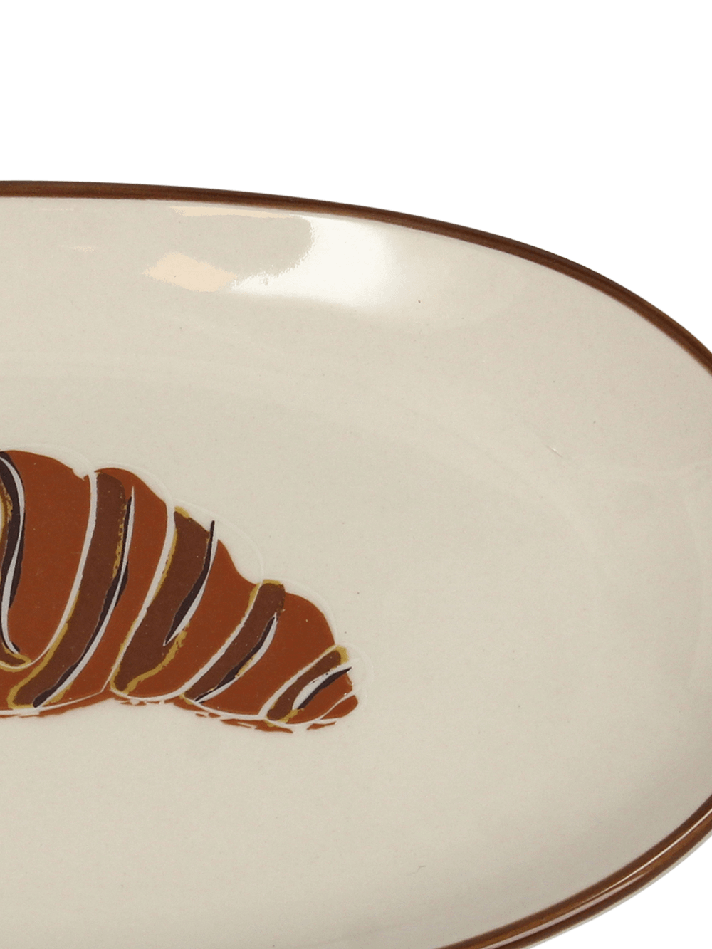Schaal CROISSANT Ovaal Ker. Beige/Bruin