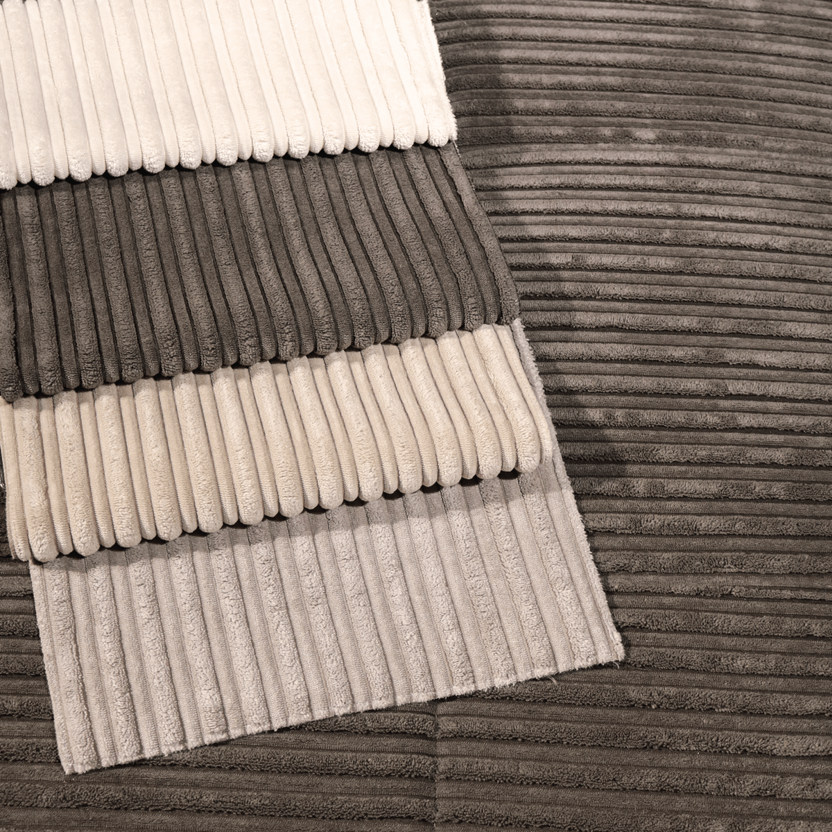 Poef LORETO Rib Beige 119x100