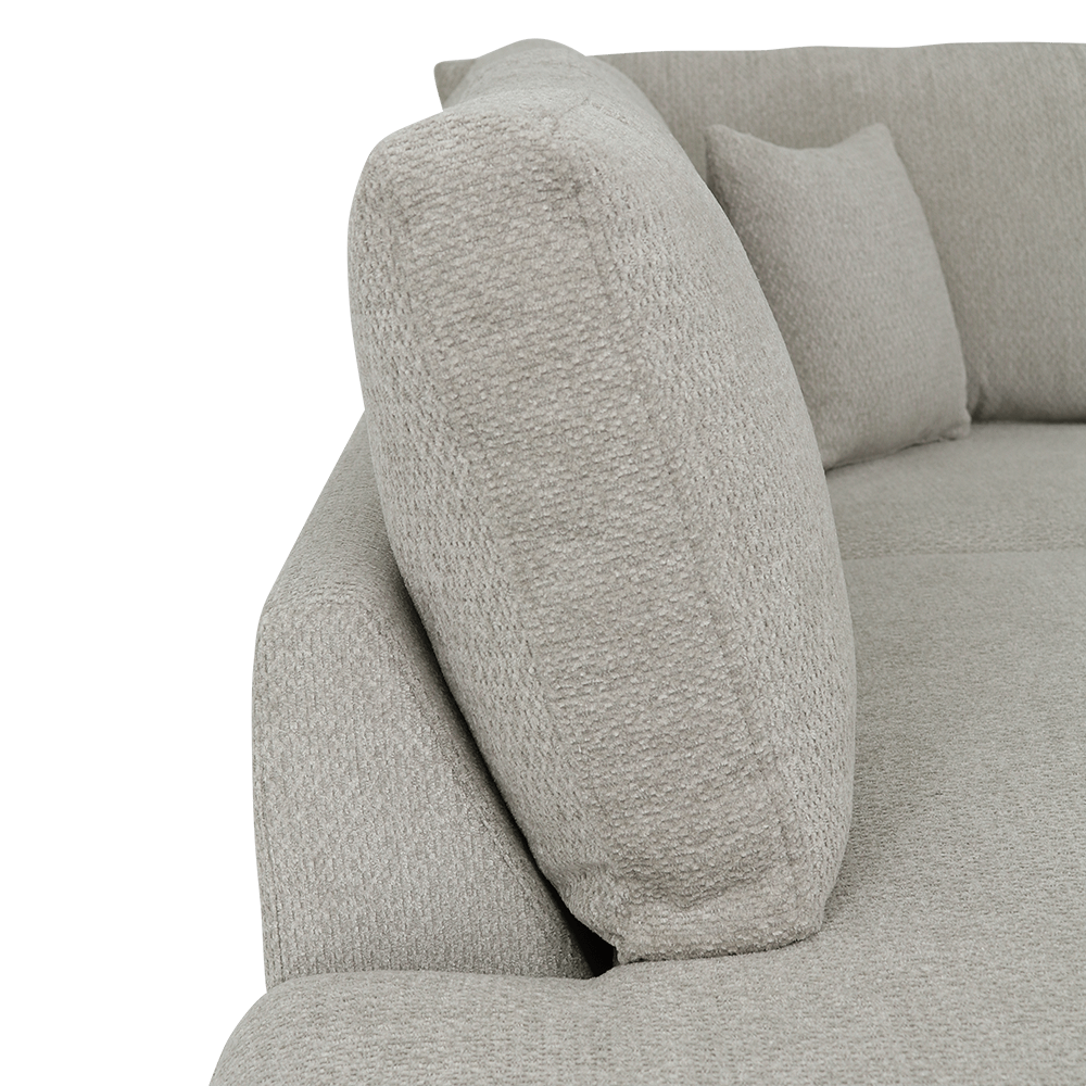 Hoeksalon CELINE Longchair Links Grijs