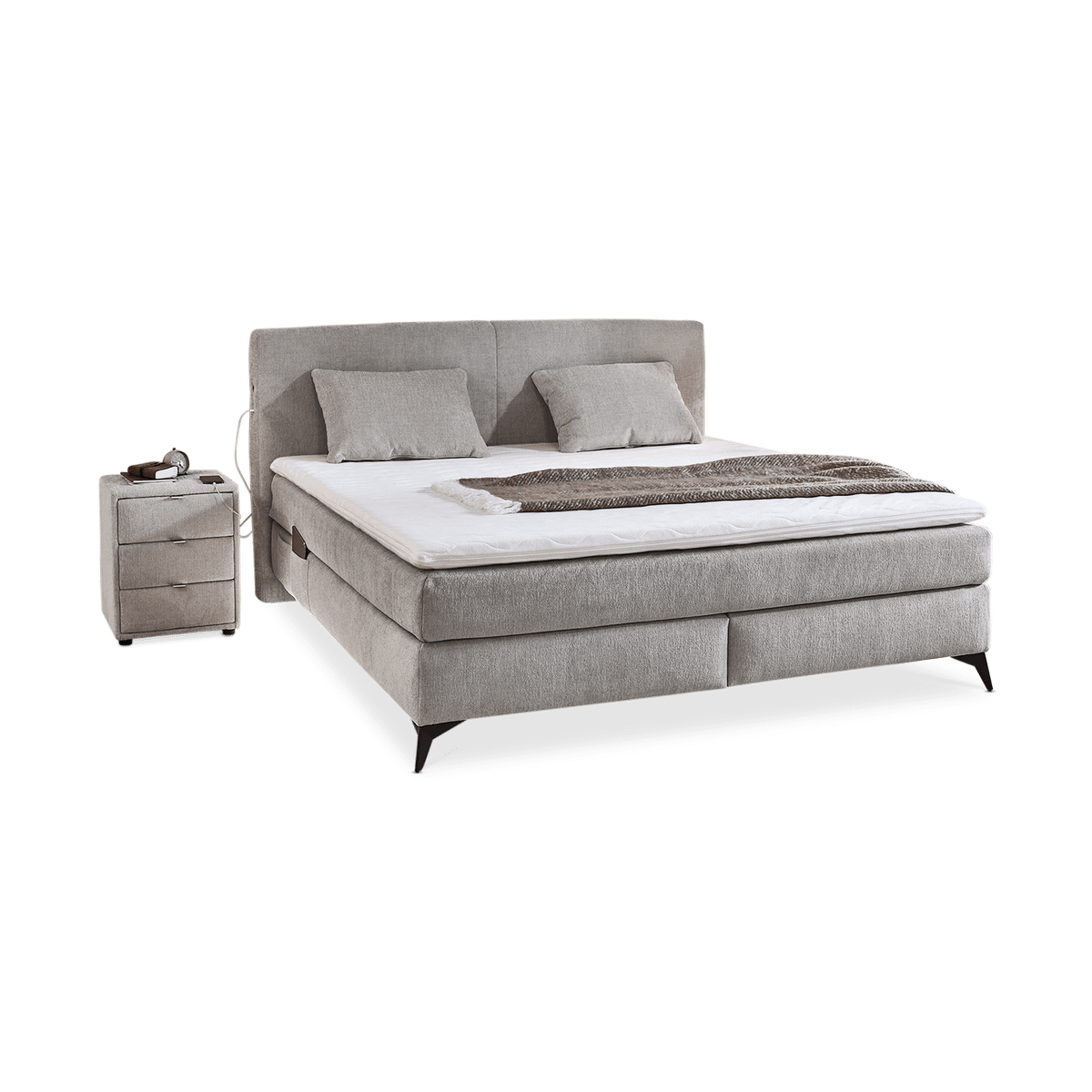 Boxspring WIJDEWEREN Grijs 180x200 