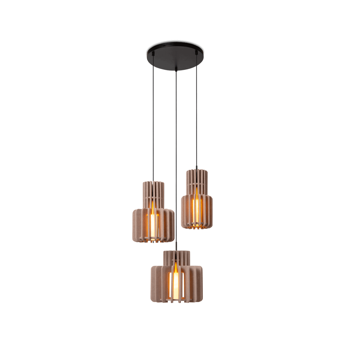 Hanglamp ROLLO 3Del. Taupe