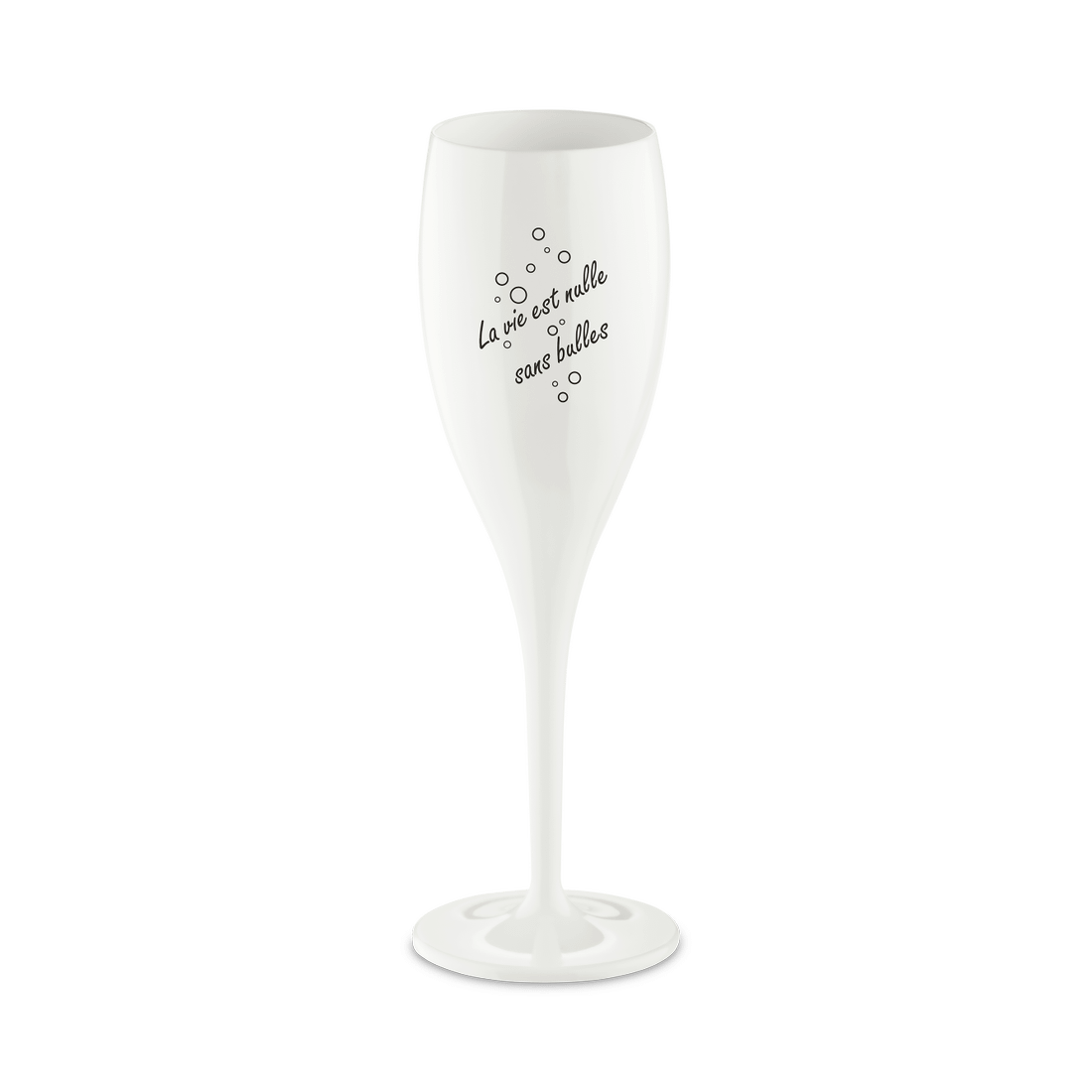 Champagneglas LA VIE EST NULLE 100ml Wit Champagneglas LA VIE EST NULLE 100ml Wit