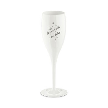 Champagneglas LA VIE EST NULLE 100ml Wit Champagneglas LA VIE EST NULLE 100ml Wit